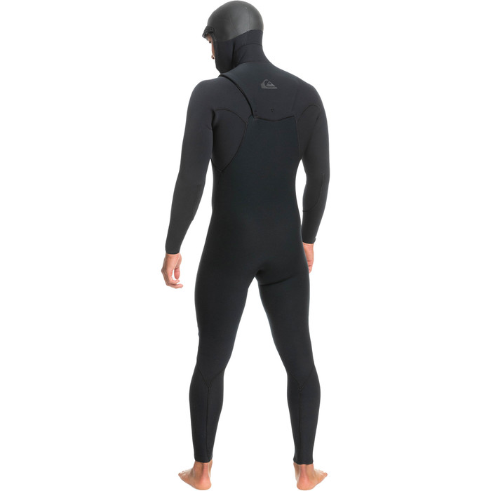 2023 Quiksilver Hombres Highline 5/4/3mm Gbs Chest Zip Con Capucha Neopreno EQYW203034 - Black